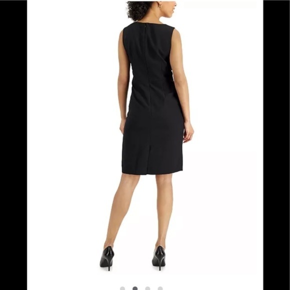 KASPER Elegant Evening Ladies Sleeveless Satin Sheath Dress Black Size 8 - Picture 2 of 14